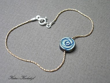 Rosa light blue mat - bransoletka