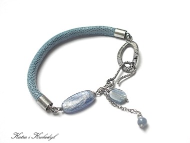 Denim & kyanite - bransoletka