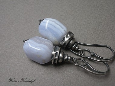 Chalcedony - kolczyki