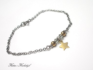 Gold star - bransoletka