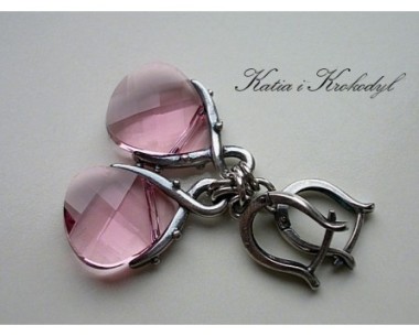 BRIOLETKI SWAROVSKI ROSE