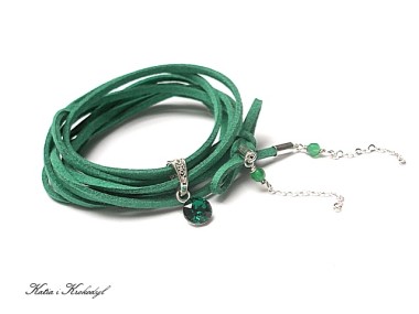 CHOKER 2 w 1 - emerald