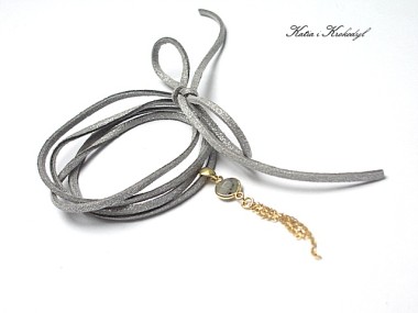 CHOKER grey/gold/