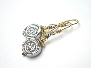 SILVER ROSES - kolczyki