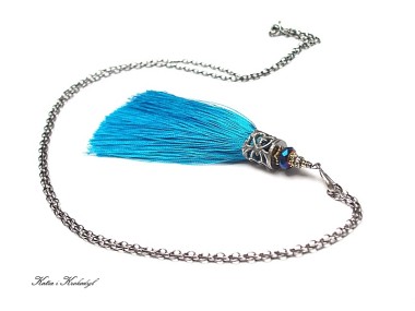 Chwościk /blue curacao/ - naszyjnik