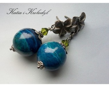 SPRZEDANE. FLOWERS BLUE