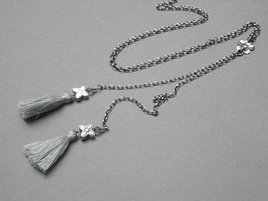 Troki /boho - grey/ - naszyjnik