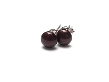 Marsala pearls - kolczyki