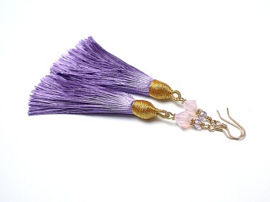 Boho /lavenda/ - kolczyki