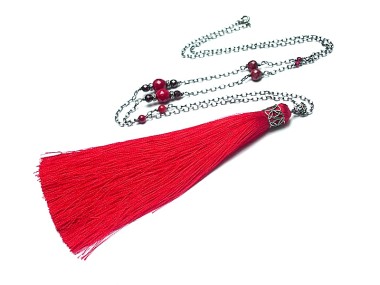 Boho /red/ - naszyjnik