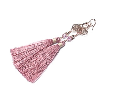 Boho - Antique pink - kolczyki