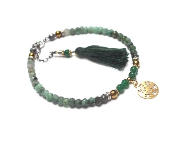 Szmaragdowa boho vol. 2 - bransoletka