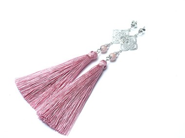 Boho /antique pink/ vol. 2 - kolczyki
