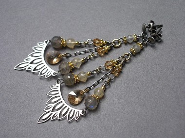Szeherezada /silver and gold/ - kolczyki