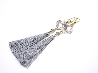 Boho /grey/ - kolczyki