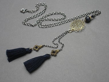 Troki /boho navy/ vol. 2 - naszyjnik