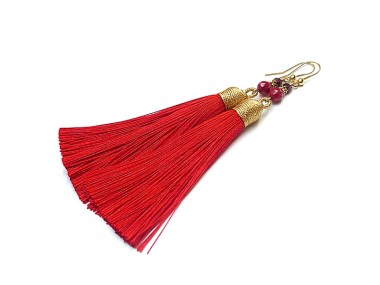 Boho /red/ - kolczyki
