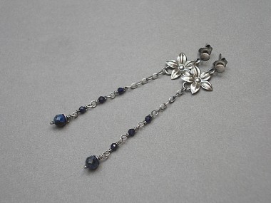Blue flower - kolczyki