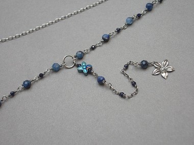 Blue flower - naszyjnik
