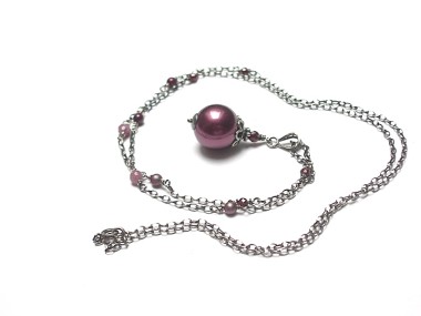Burgund pearl - naszyjnik