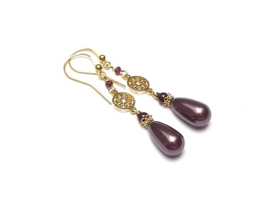 Burgund pearls vol. 2 - kolczyki