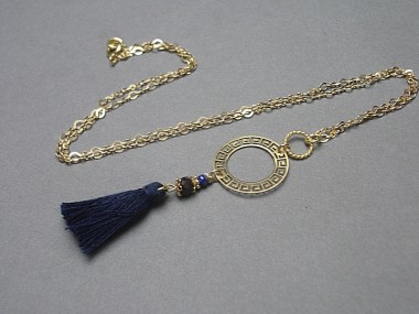Navy boho - naszyjnik