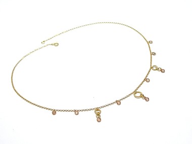 Choker /cyrkonie champagne/ - naszyjnik