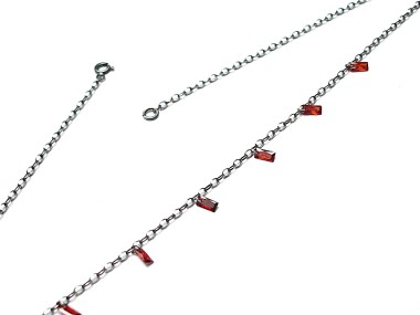 Choker /cyrkonie - red magma/ - naszyjnik