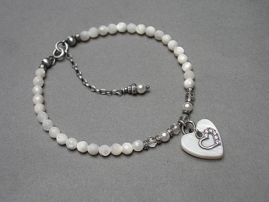 Perle heart - bransoletka