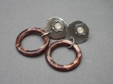 Ring /chocolate/ - kolczyki