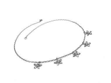 Choker /silver flower/ - naszyjnik