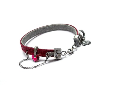 Strap - ruby heart - bransoletka