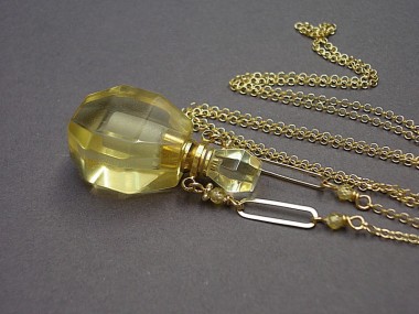 Sekretnik /quartz lemon/ - naszyjnik
