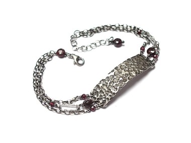 Wężowa skórka vol. 6 /garnet/ - bransoletka