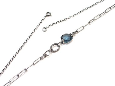 Choker denim jeans- naszyjnik