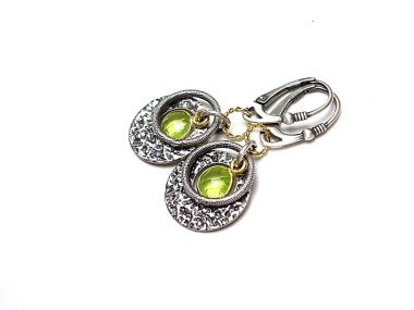 Peridot ring  - kolczyki