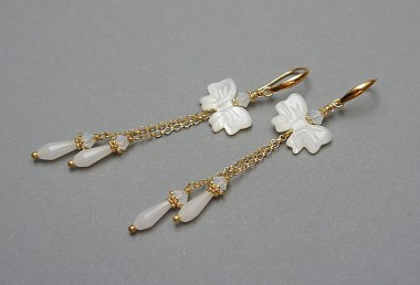 Perle bow - kolczyki