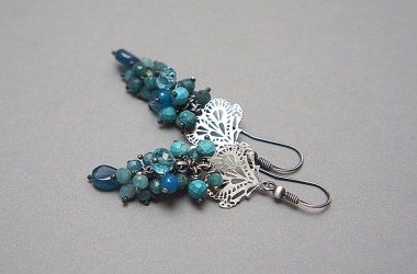 Apatytowe gronka w koronkach vol. 2 - kolczyki