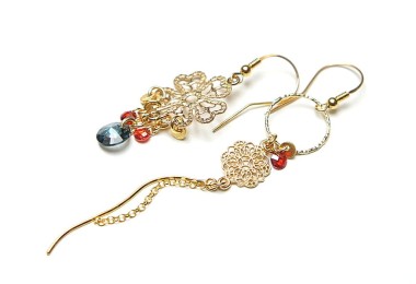 Asymmetric flower - kolczyki