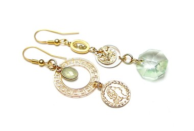 Asymmetric /pistacje/ - kolczyki