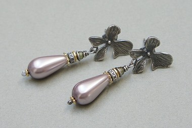 Orchid vol. 18 /powder violet/ -  kolczyki
