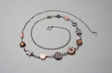 Colours mix vol. 7 /rose gold/ - naszyjnik
