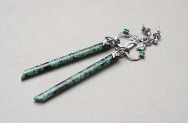 Stick vol. 7 /zielone gałązki/ - kolczyki