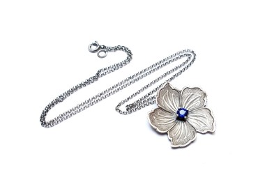 Flower /chabrowy/ - naszyjnik srebrny