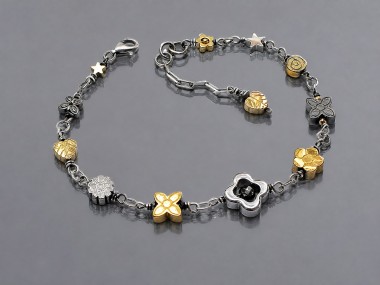 Colours mix vol. 11 /silver & gold/ - bransoletka
