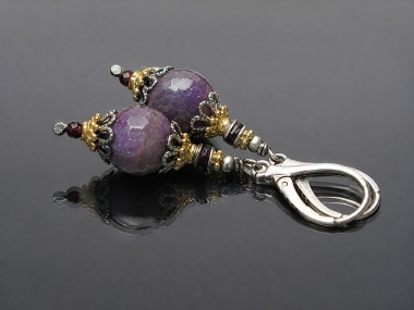 Jajeczka faberge /rubiny/ - kolczyki