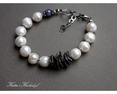 SPRZEDANE. PEARLS AND SAPPHIRE