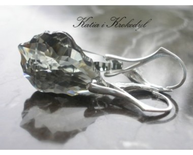 SPRZEDANE. SWAROVSKI BAROC BLACK DIAMOND 22mm