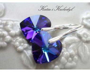 SPRZEDANE. SWAROVSKI HEART HELIOTROPE