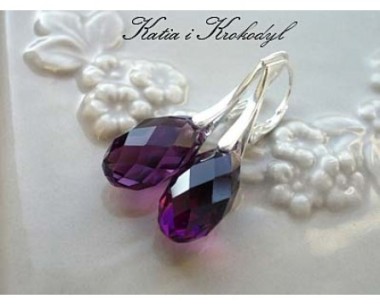 SPRZEDANE. SWAROVSKI BRIOLETTE AMETHYST